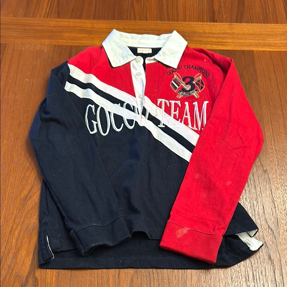 Team Red and Navy Kids Polo Shirt